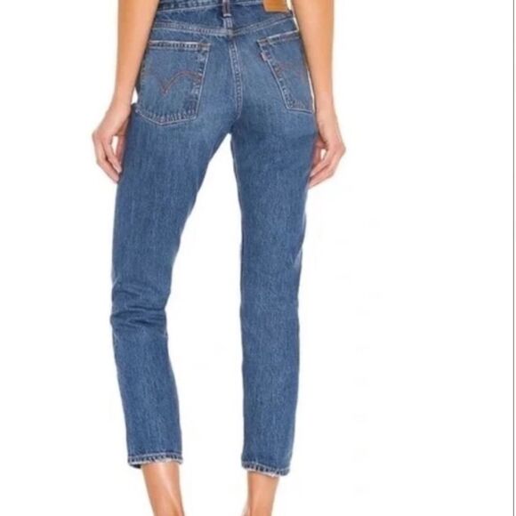 Levi’s Wedgie Straight Button Fly Classic Blue Mom Jeans Size 24 - Picture 3 of 14